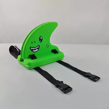 Плавательный плавник акулы EVA, плавучий тренировочный пояс для плавания для детей, пловцов, взрослых зелёный