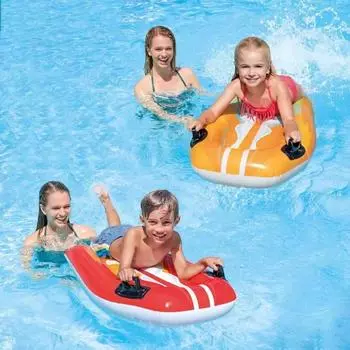 Плавающая доска для серфинга 1шт., плавательная вейкборд, детские педали для плавания и серфинга, надувные водные плески