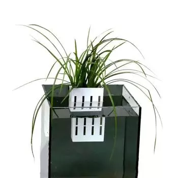 Плавающая корзина для посадки аквариума, подвесной держатель для водных растений, аквариум чёрный