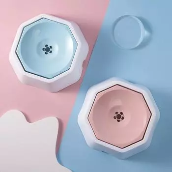 Плавающая миска для домашних животных, миска для собак Миска для кошек, устройство для питья для кошек и собак Миска для кошек с немокрым ртом Автоматический фонтанчик для домашних животных Плавающая миска для домашних животных белый/синий