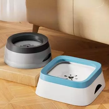 Плавающая миска для воды для домашних животных, устойчивая к брызгам и опрокидыванию, не промокающая пасть, анти-черный подбородок, принадлежности для питья кошек 22*18.5*8cm