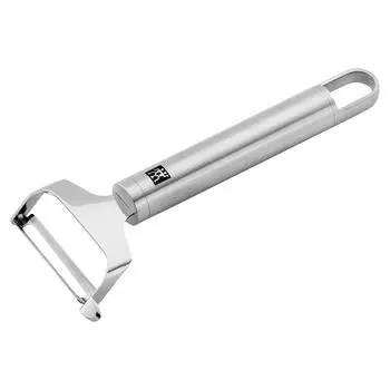 Плавающая овощечистка из нержавеющей стали ZWILLING Pro, пригодная для мытья в посудомоечной машине, японская «Овощечистка ZWILLING» [Авторизованный продукт] 37160-008 серебряный