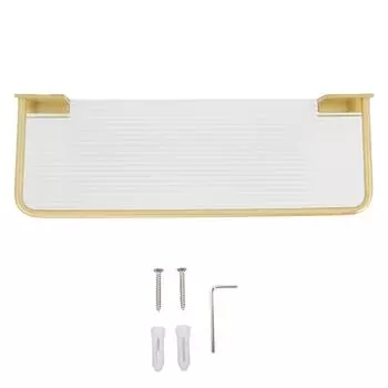 Плавающая полка из алюминия и акрила, настенная декоративная полка для хранения вещей для кухни и ванной комнаты