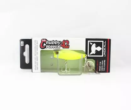 Плавающая приманка Jackall Chubby Popper 42 Mat Lemon (0108)
