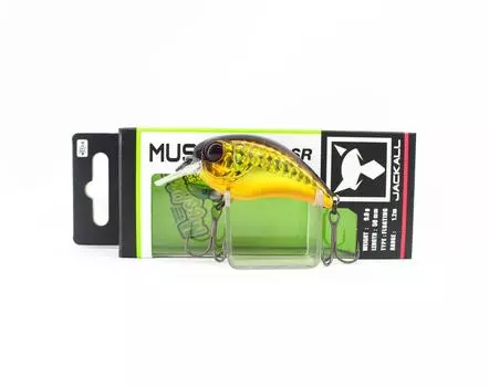 Плавающая приманка Jackall Mushbob 50 SR с двойным клатчем золотисто-черного цвета (7612)