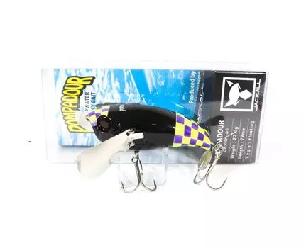 Плавающая приманка Jackall Pompadour, черная клетка (8485)