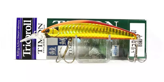 Плавающая приманка Jackall Timon Tricoroll GT 88 MD-F, красное золото (9167)