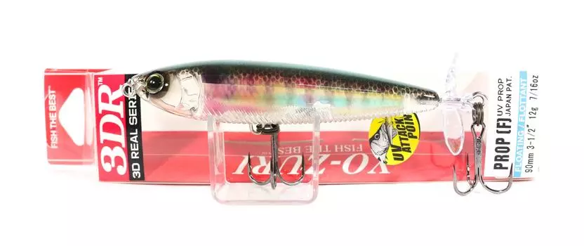 Плавающая приманка Yo Zuri Duel 3DR Prop 90F R1306-RBG (6007)