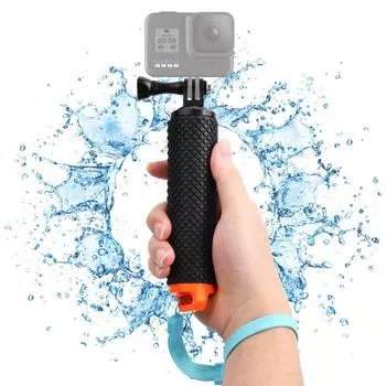 Плавающая рукоятка для экшн-камеры Gopro Hero 12 11 10 9 8 7 6 Xiaomi Yi SJ4000 DJI Osmo Float Handle Mount Accessories оранжевый