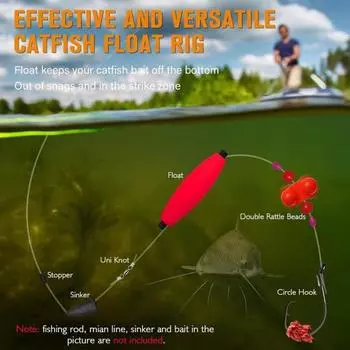 Плавающая рыболовная оснастка с поплавком EVA, крючком, погремушкой, бусинами, хорошо заметными буями для ловли карпа, поплавком, поплавком, оснасткой для соленой и пресноводной рыбалки S красный