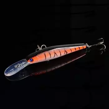 Плавающая рыболовная приманка Shad Minnow 12,5 см, 14 г, искусственная приманка, пластик, 3D глаза, воблер, приманка для окуня, рыба