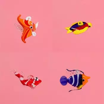 Плавающая стеклянная фигурка тропической рыбы, подвеска, аксессуары для украшения аквариума