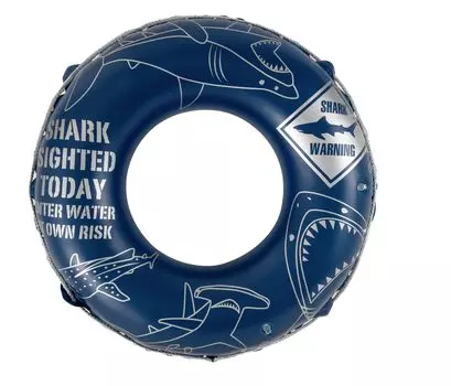 Плавающее кольцо Riblight Tokyo Candle 80 см Cool Shark Cool Color Toy, стандарты безопасности пройдены синий