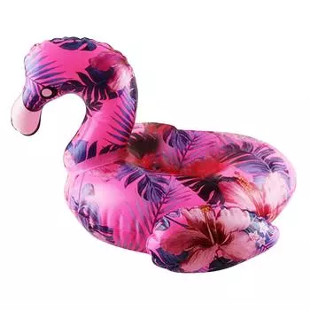 Плавающие надувные матрасы для питья в бассейне, двухслойные надувные матрасы для вечеринок у бассейна (Фламинго)