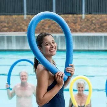 Плавающие палочки из пенопласта, гибкие поплавки для бассейна, вспомогательные средства для плавания, летние водные игрушки из пенопласта для взрослых и детей красный