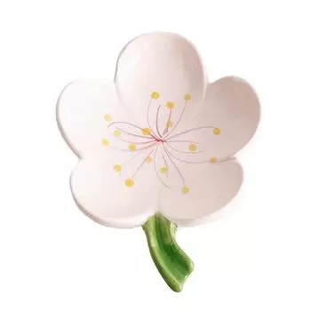 Плавающие полки для ванной комнаты, керамическая мыльница в виде цветка, креативная мыльница для туалета, высококачественная мыльная пластина для слива, поддон для мыла в виде цветка One Size