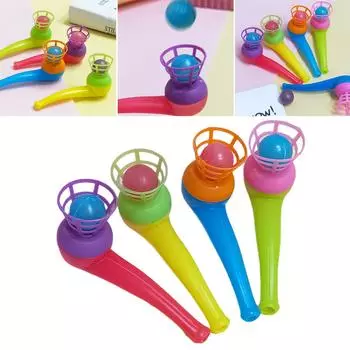 Плавающие шарики для выдувания, детские шарики для выдувания, игрушка-трубка для дыхания, детский подвесной мяч для тренировки равновесия, семейная игра