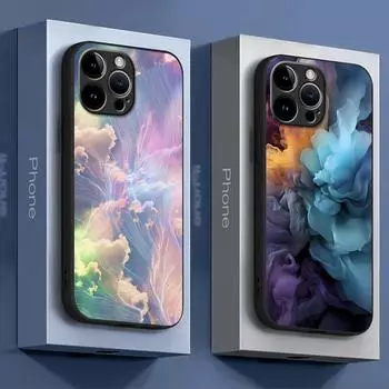 Плавающий чехол для телефона с изображением леденцов для iPhone 15 14 13 12 11 X XR XS XSMAX 8 7 Plus Mini Pro Max, мягкий черный чехол для телефона for iPhone12