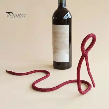 Плавающий держатель для винных бутылок, железная веревочная стойка для вина, подвесная стойка для одной бутылки, винный дисплей для домашнего декора, вечеринок, баров, кухонь белый