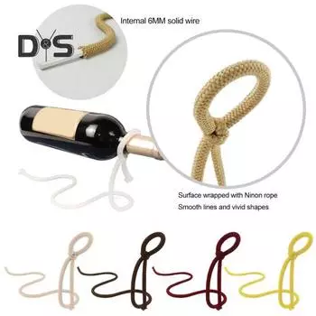 Плавающий держатель для винных бутылок, железная веревочная стойка для вина, подвесная стойка для одной бутылки, винный дисплей для домашнего декора, вечеринок, баров, кухонь кофейный