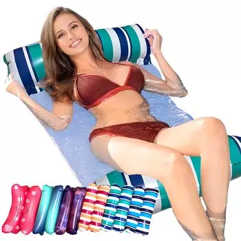 Плавающий поплавок для взрослых, водный гамак, бассейн, надувной поплавок, пляжный летний бассейн, вечеринка, пляж, плавание, плавание, со спинкой, сетчатый материал дна