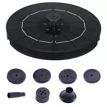 Плавающий солнечный фонтан для воды Светодиодная цветная подсветка Солнечный фонтан Подсветка Декор для пруда с рыбами