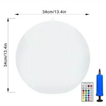 Плавающий солнечный светильник для бассейна, надувной светящийся шар 14 дюймов, меняющий цвет, уличный шар-лампа для плавания, пляжа, сада, газона, вечеринки, декора 1Pack