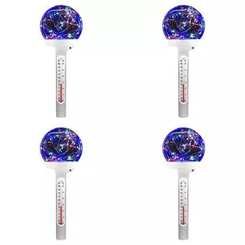 Плавающий светодиодный цветной термометр для бассейна с солнечным светом, легко читаемый ночью для пруда