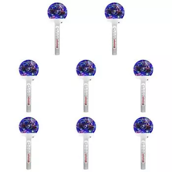 - Плавающий светодиодный цветной термометр для бассейна с солнечным светом, легко читаемый ночью для пруда