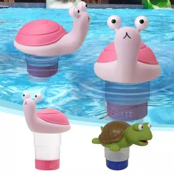 Плавающий водный ящик для бассейна в виде черепахи, плавающий выдвижной диспенсер для воды в виде мультфильма для бассейна с большой емкостью One Size