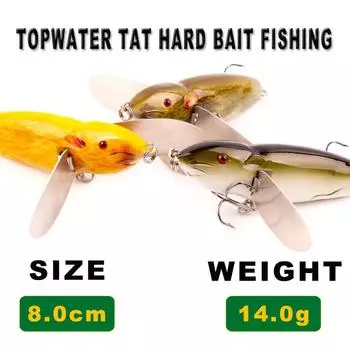 Плавающий водный трактор Приманка Ложная наживка Имитация наживки Наживка на окуня Наживка на трактор 5 PCS