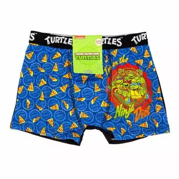 Плавки-боксеры из микрофибры с принтом пиццы Kid s Ninja Turtles NICKELODEON 14/16 ans синий