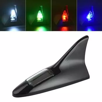 Плавник акулы, работающий на солнечной энергии, автомобильная вспышка, стробоскоп, аварийная сигнальная лампа серый