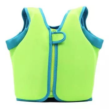 Плавучий детский плавучий костюм для плавания, куртка для плавания, жилет, спасательный жилет, плавучее пальто L зелёный