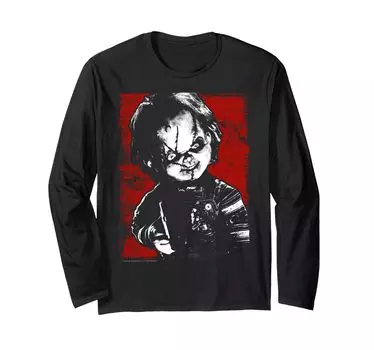 Play Chucky Antique Portrait Long Sleeve Child s T-Shirt чёрный