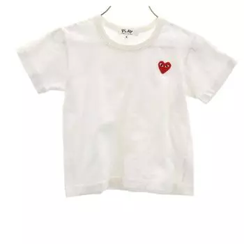 PLAY COMME des GARCONS сделано в Японии Футболка с коротким рукавом 4 белых Детская Б/У
