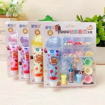 Play Early Education Toy Cream Gum Diy Material Simulation Cream Set DIY Handmade Set Simulation Gel leisure Entertainment