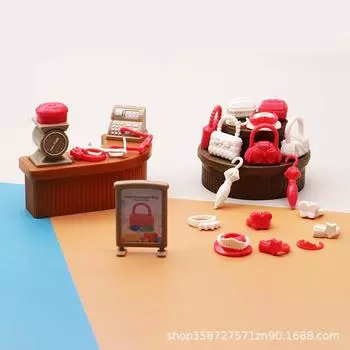 Play House Doll House Mini Toy Women S Bag Jewelry Glasses Umbrella Set Children S Girl Toy Gift Ornament