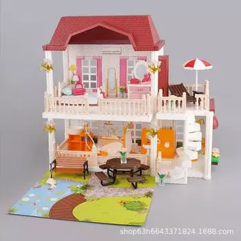 Play House Kids Toys Girl Princess Castle House Bedroom Bathroom Birthday Present Girl Doll House
