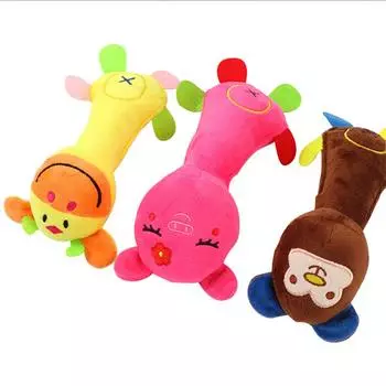 Play Милые мягкие игрушки для чистки зубов домашних животных, забавные плюшевые игрушки для укусов, игрушки для собак, пищащие игрушки для щенков Giraffe