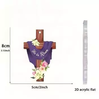 Playful 2d Acrylic Easter Decor For Cars Bags And Keychains Featuring Fun Cartoon Style