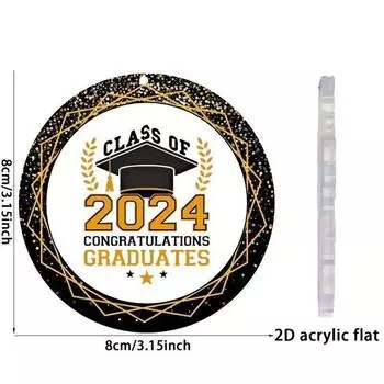 Playful Acrylic Graduation Car Decor Hanging Ornament For Vibrant Decoration Auto