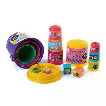 Playmax Damdam stacks cups one by one, random delivery, 1 set, Korean baby products