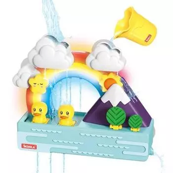 Playmax детская светодиодная игрушка для ванны Rainbow Duck Village, корейские игрушки для ванны