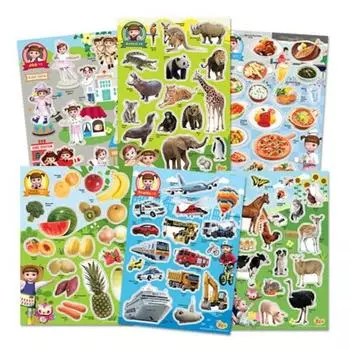 Playmax thick Kongsuni rubber magnetic puzzle cognitive piece set of 6, Korean popular puzzles