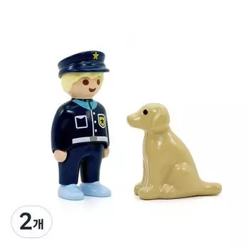 Playmobil 1 2 3 Police and Police Dog Figures 70408, 2 pieces, popular toys in Korea