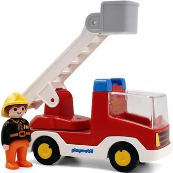 Playmobil 1.2.3 Пожарная машина с лестницей 6967, 1 корейская игрушка