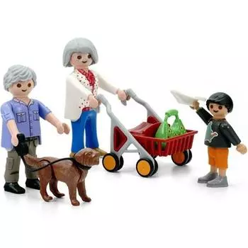 Playmobil Дедушка, бабушка и внук 70990, 1 шт., популярные игрушки в Корее