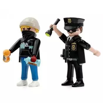 Playmobil Duo Pack Набор фигурок Полиция и Граффити 70822, 1 набор, популярные игрушки в Корее