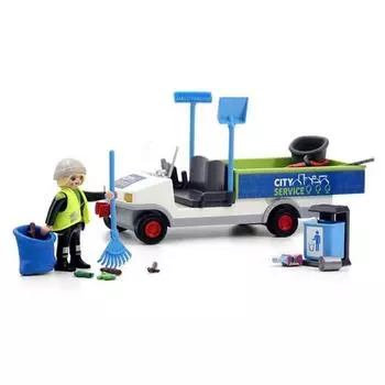 Электромобиль и уборка города Playmobil 71433, популярные игрушки в Корее